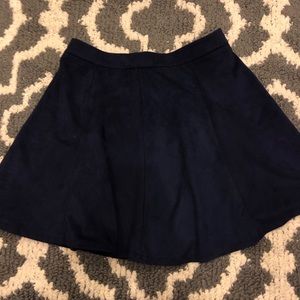 Navy blue suede Forever 21 skirt